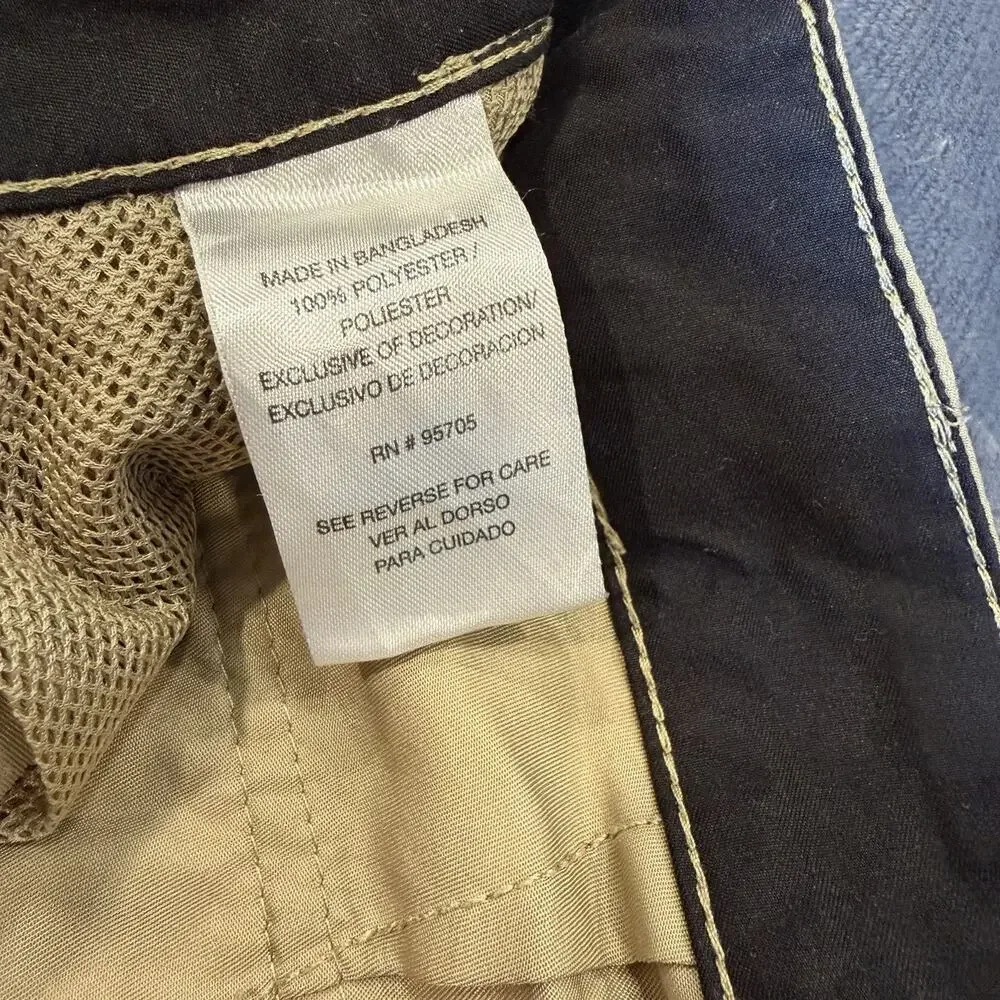 Denali Mens Performance Cargo Shorts Sz 32 Tan Beige Belted Hiking Trail Gorp